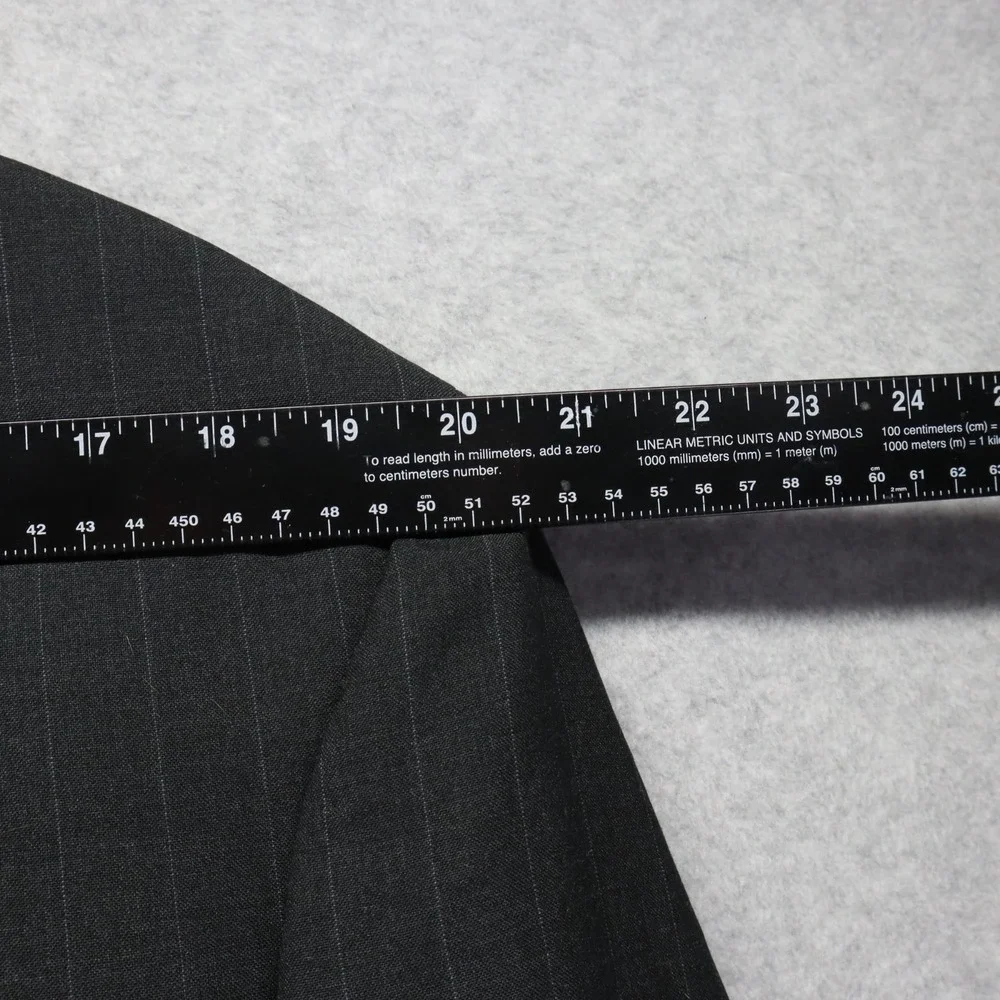 Jos A Bank Suit Jacket Mens 46R Wool 2-Button Blazer‎ Coat Formal Gray Striped